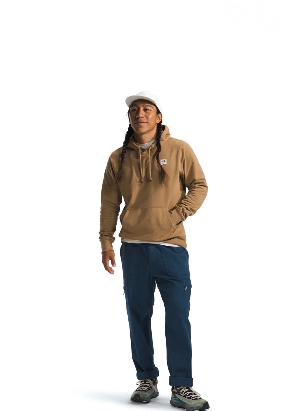 The North Face Men's Tan Pullover Hoodie Heritage Patch Size L - Picture 4 of 10